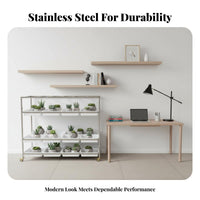 Multi-Tier Adjustable Plant Shelf Floor-Standing Tiered Display Rack Modern Design floral Pot Holder for Gardeners, Homeowners, Indoor, Balcony, Patio