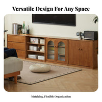 Modular Design Combinable Low Cabinet Adjustable Shelves Media Equipment Console Ready to Use Household Furniture Odorless for Office Workers, Audiophiles, Living Room, Bedroom, Home Studio, Entryway