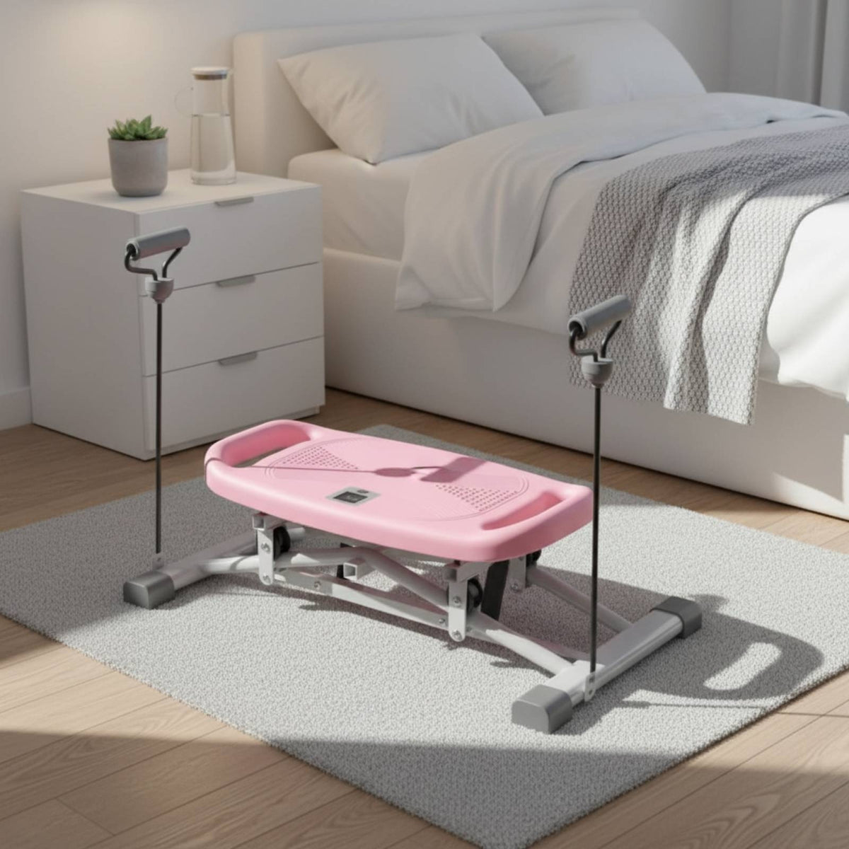 Ski Stepper Built-in Display Folding Stepper Anti-Slip Home Fitness Equipment