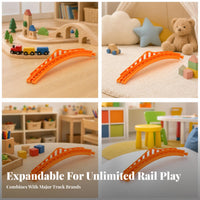 Interlocking Curved Ramp Track Plastic Arched Track Extension