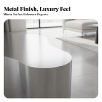 Sculptural Design Serpentine Coffee Table Flowing Lines Home Furnishing Luxury Feel Household Furniture distinctive Shape for Interior Designers, Apartment Dwellers, Hotel Lobby, Office Reception, Next to Sofa, Small Spaces