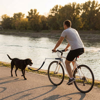 Bicycle Dog Leash Hands-Free Pet Exerciser with Reflective Spring Retractable Lead
