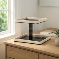Desktop Storage Rack Transparent Acrylic Rack with Trays Clear for Dresser