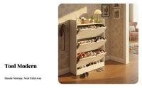 Installation-No-Assembly Multi-Layer Shoe Storage Cabinet Large Capacity Flip Drawer Shoe Cabinet Dust-Proof Modern Design for Apartment Dwellers, Homeowners, Families, Hallway, Mudroom, Bedroom, Living Room