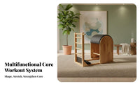 Solid Wood Construction Pilates Ladder Barrel Home Pilates Barrel Core Training Wooden Spine Corrector Machine Improves Posture for Postpartum Women, Adults, Office Workers, Physical Treatment Medical Center, Stretching, Rehabilitation