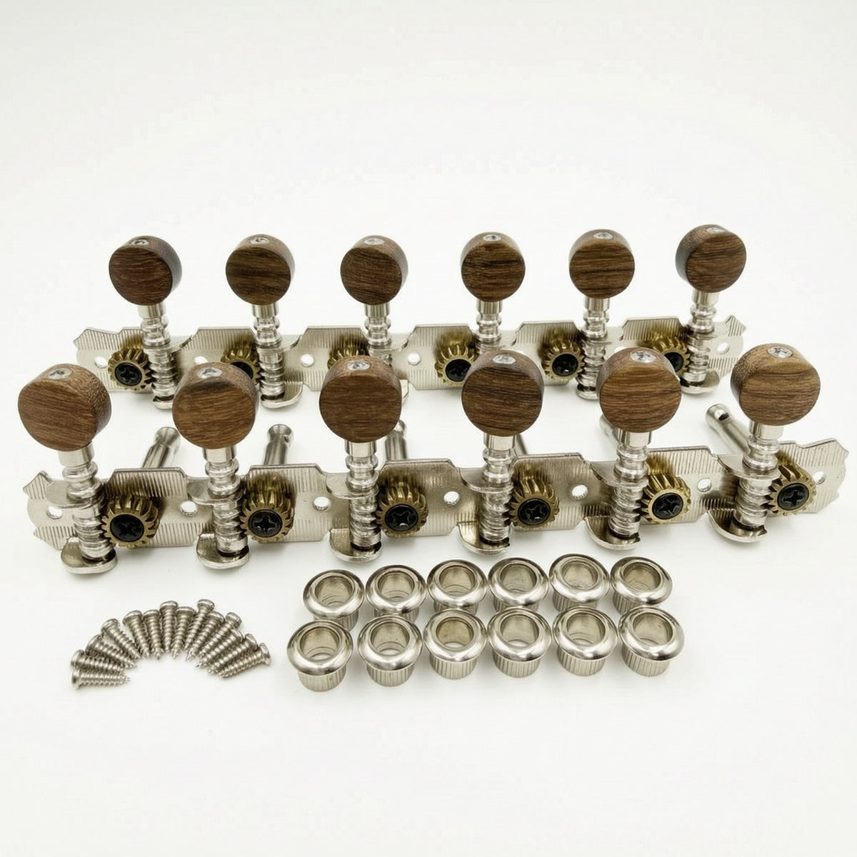 12-String guitar Tuning Key Gear-Driven guitar Tuning Pegs with Rosewood Buttons Easy to Install Hardware for Luthier