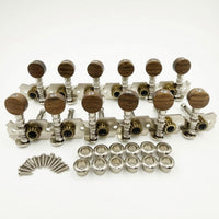 12-String guitar Tuning Key Gear-Driven guitar Tuning Pegs with Rosewood Buttons Easy to Install Hardware for Luthier
