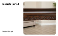 Carved Pedestal Traditional Design Oriental Flower Stool Sturdy Construction Small-Sized Size for Collectors, Homeowners