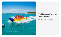Inflatable Inflatable Banana Multi-Person Towable Flying Fish Raft Exciting Ride Inflatable Rotating Gyro for Tourists, Teenagers, Beach, Lake, Resort