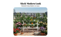 Multi-Level Rolling Planter Shelf with casters Flower Pot Holder Stable framework