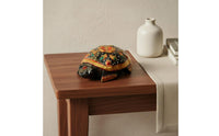 Natural Gemstone Golden Pyrite Turtle Statue Feng Shui Pyrite Turtle Figurine Collectible for Crystal Collectors, Office, Shelf