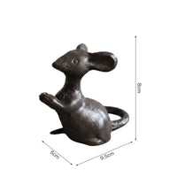 Rustic Decor Vintage Look Cast Iron Figurine Desktop-Friendly