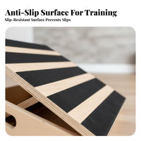 Wooden Slant Board Solid Wood Construction Non-Slip Incline Board for Beginners