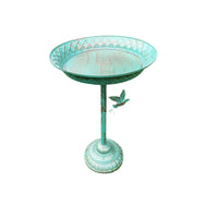 Pedestal Bird Bath Shallow-Basin Bird Bath with Pedestal Space-Saving for Yard