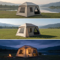 Waterproof Inflatable Tent Rainproof Tent with Air Poles Portable Heavy-Duty for Families, Camping