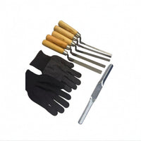 7 Pieces Caulking with Wooden Handle Narrow Grout Tool Flat for DIYers