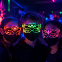 LED Luminous Acrylic Glasses Futuristic Color Changing Light Up Eyewear for Parties and Bars