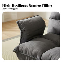 Adjustable floor Seat Light Luxury Aesthetic Adjustable spinerest padding Seat Space-Saving Sturdy Frame for Adults, Living Room