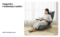 Ergonomic Waist Support Adjustable Floor Lounger Multifunctional Lounge Seating Space-Saving spinerest pad Sturdy Frame for Readers, Students, Bay opening, studying, Living Room, Meditation