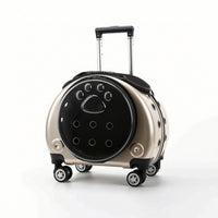 Pet Carrier Suitcase Compact Cat Carrier with Wheels Portable Pet Suitcase with Wheels for Small Dogs, Travel