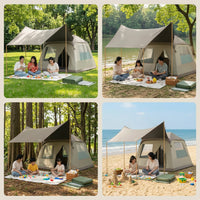 Automatic Inflation Inflatable Tent with Tarp Easy to Set up Tarp Tent Spacious Shelter Tear Resistant for Overnight Stays
