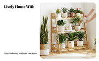 Multi-Tier Plant Stand adaptable Configuration for Patio, Front Porch, Beginners