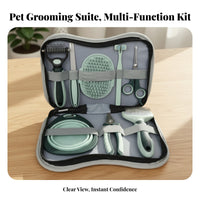 Portable Grooming Kit with Carrying Case Organized Pet Grooming Kit with Scissors Ergonomic Non-Slip for Home, Travel