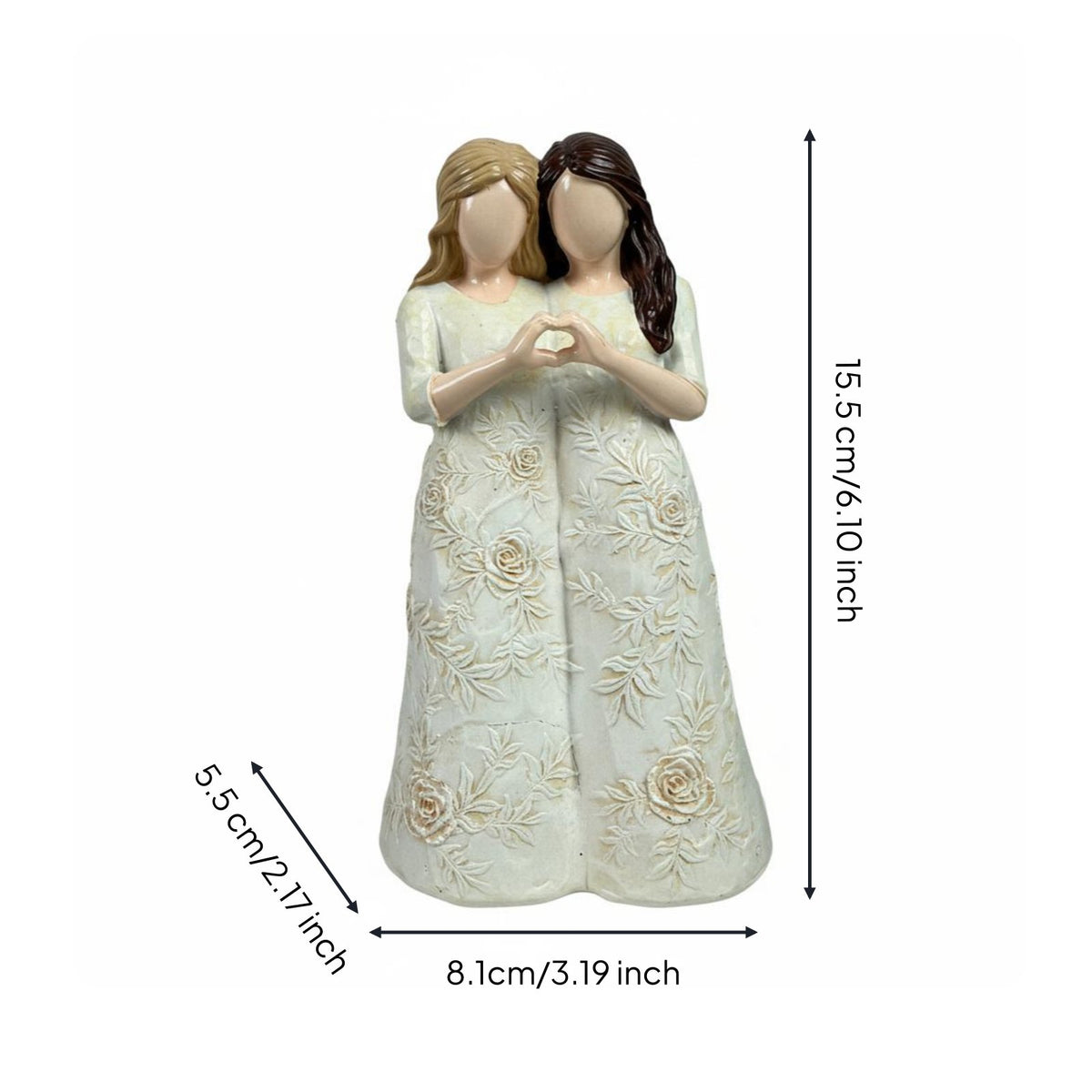 Hand-Painted Family Figurine Sentimental Gift for Wedding