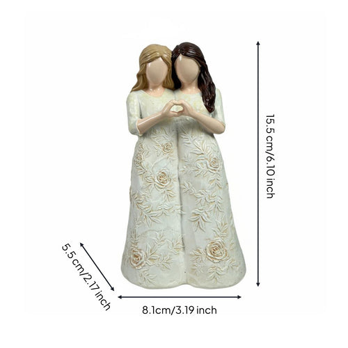 Hand-Painted Family Figurine Sentimental Gift for Wedding