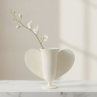 Butterfly Vase Tabletop 3D Butterfly Vase Ribbed Flower Holder for Living Room, Entryway, Reception Area