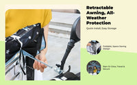 Waterproof scooter cover with sun shield