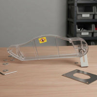 Dust Cover Guard Transparent Table Cover Warning Label