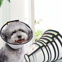 Pet Neck Guard for Cats and Canines, Transparent PVC Pet Shield, Adjustable Grooming Tool to Stop Licking After Surgery, Anti Bite Casual Style