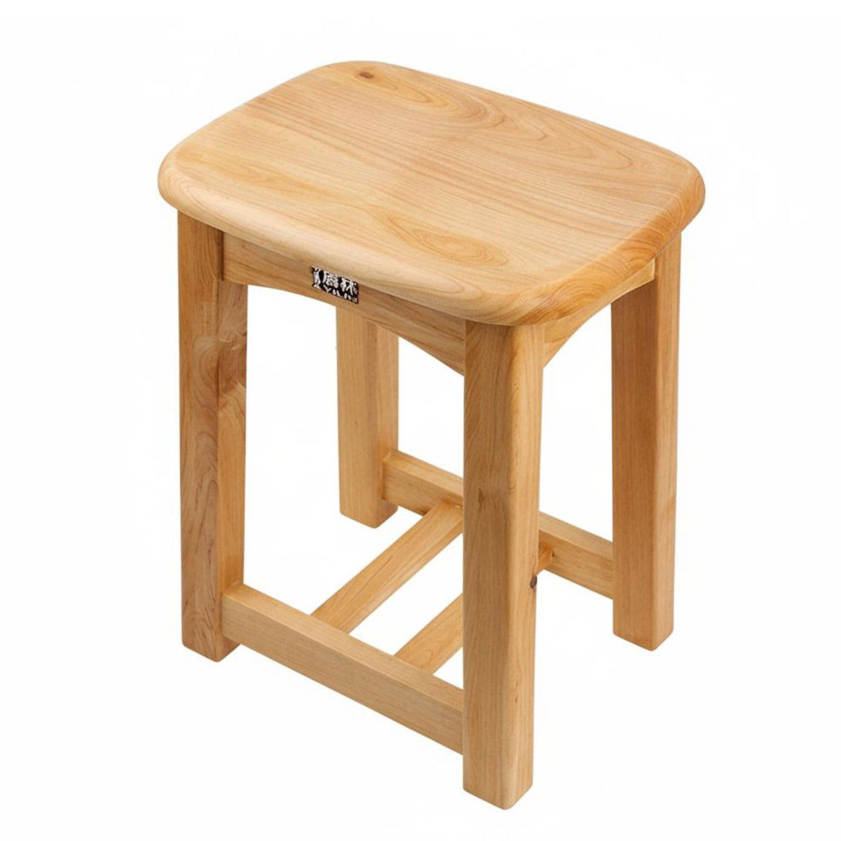 Square Saddle Stool Sturdy Construction Backless Saddle Stool High Load-Bearing Built-in Footrest for Adults, Home Bar, Kitchen