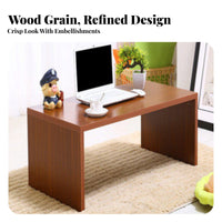 Rectangular Floor Desk Retro Look Coffee Table Low height for Bedroom, Students
