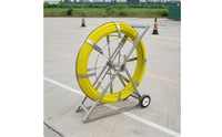 Cable Threading Reel Cart Steel Reinforced Duct Rodder with Reel Holder Heavy Duty Wire Guide Cart for Electricians