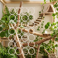 Bird Climbing Net Parrot Toy Made of Paper Vine, Circular Laps Bird Swing and Bird Perch for Small Parakeets Enrichment and Entertainment Use