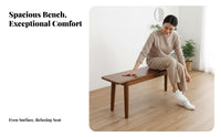 Multi-Purpose Backless Wooden Bench adaptable Wooden Plank Bench Minimalist Design Long Stool minimal design for Families, Homeowners, Interior Decorators, Living Room, Bedroom, Entryway, Hallway