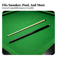 Black Section Billiard Cue Stick Tapered Solid Wood Cue Leather Tip