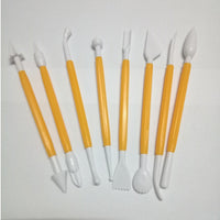 8-Piece Ultra-Light Clay Tool Set with Embossing Molds for Kids' DIY Crafts