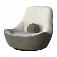 Highrear rotating Armchair Wabi-Sabi Aesthetic Accent Chair Italian Inspired Ergonomic Design for Homeowners, Parents