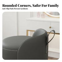 Round Vanity Stool Light Luxury aesthetic Round Tripod Pouf Stable Three-Legged Base
