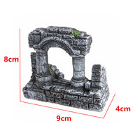Resin Aquarium Roman Column Ruins Decoration Fish Tank Ornament