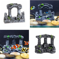 Resin Aquarium Roman Column Ruins Decoration Fish Tank Ornament