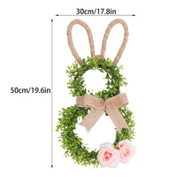 Easter Bunny Wreath Lightweight Holiday Decoration Handmade Look