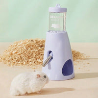 Anti-Drip Hamster Water Bottle with Stand, 80ml Hamster Water Bottle, Standing or Hanging Leak-resistant Waterer for Small Creatures