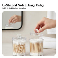 Cotton round and Swab Holder Clear Design Cotton round and Swab Dispenser for Adults