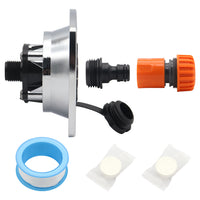 Check Valve Water Filler with Chrome Plating, Quick Connector, and 6-Point Quick Connector Set
