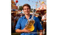 Beer Bottle Guitar Toy Transparent Musical Instrument Prop Lightweight Accessory for Partygoers, Costume Parties, Concerts