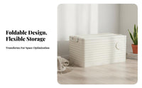 Collapsible Wheeled Box Large Capacity Household Storage Sturdy for Living Room